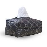 علبة مناديل جلد كابتونية