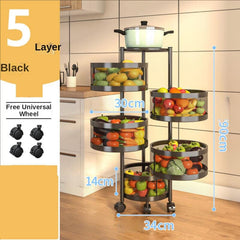 رف مطبخ دوار متعدد الطبقات | 4 - 5 دور