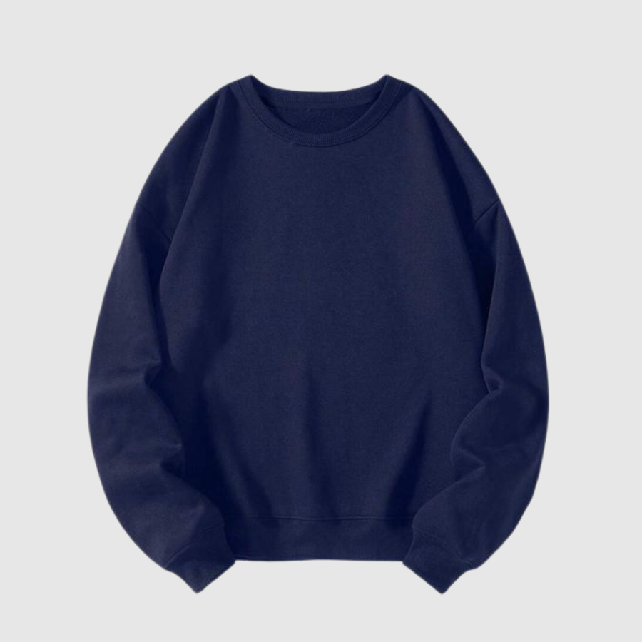 Round Sweatshirt | Navy Blue
