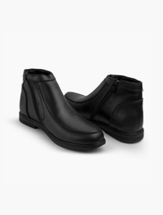 Zipper Leather Ankle Boot | EM2