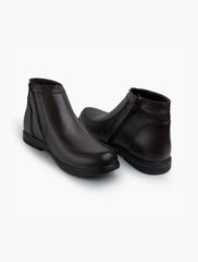Zipper Leather Ankle Boot | EM2
