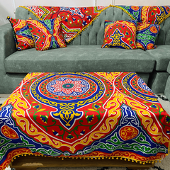 مفرش خيامية + 3 كوشن هدية 🌙❤️