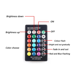 نظام ليد متعدد الألوان لفوانيس السيارة