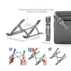 ستاند لابتوب ألومنيوم قابل للطي وجيد للتهوية