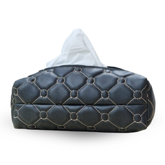 علبة مناديل جلد كابتونية